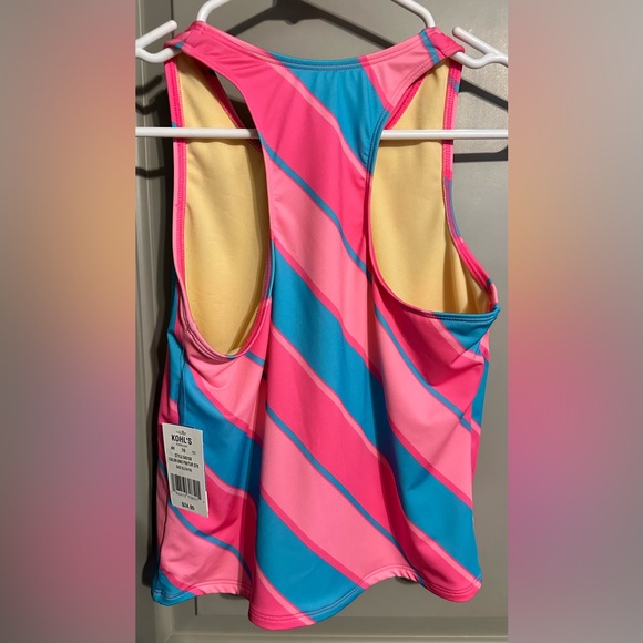 Lands’ End Size XL (14-16) Striped Swim Top NWT - Picture 2 of 7